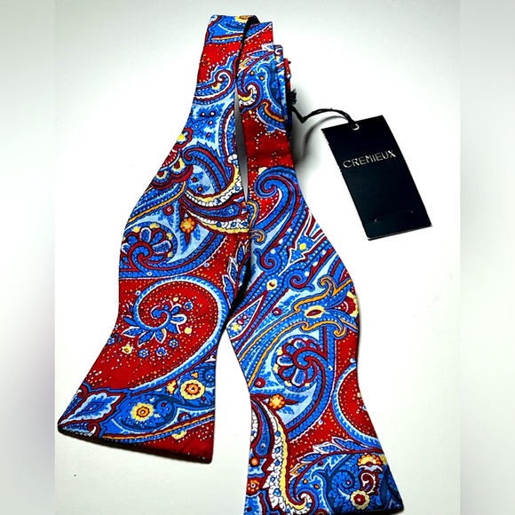 Paisley Print Silk Bow Tie - Picture 1 of 2